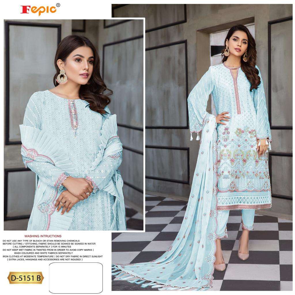 FEPIC ROSEMEEN D 5151 B SALWAR KAMEEZ GEORGETTE SINGLES