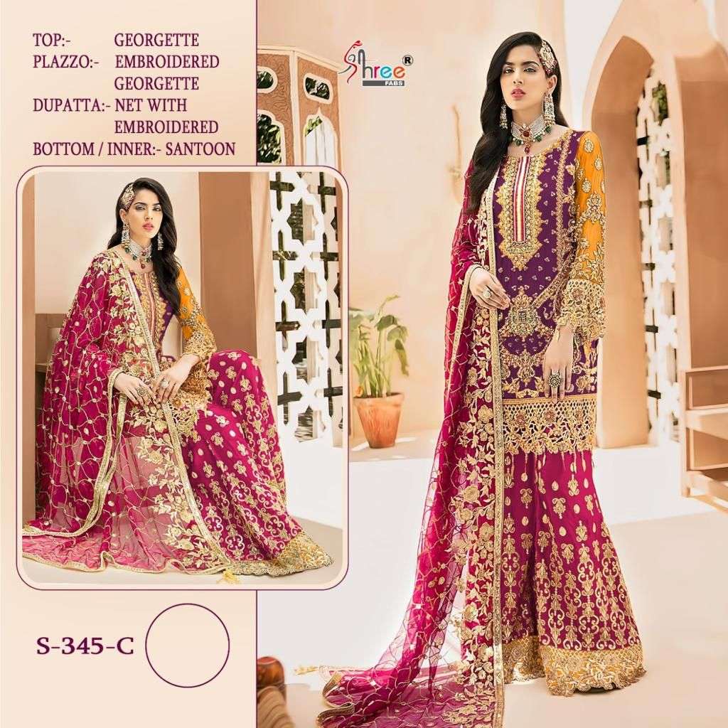 SHREE FAB S 345 C SALWAR KAMEEZ FANCY SINGLES