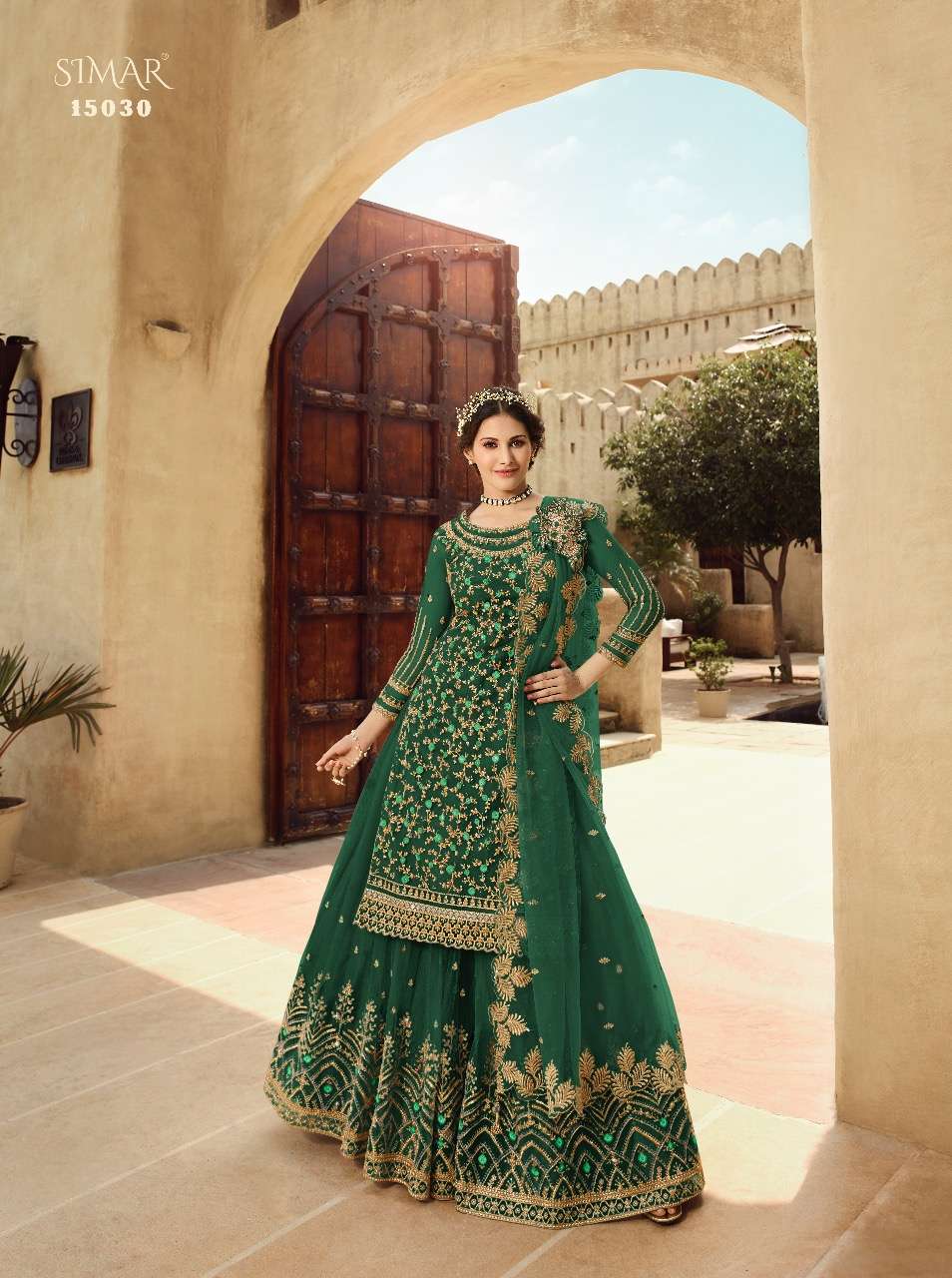 GLOSSY SIMAR SIMAR 15030 COLOUR PLUS NET EMBROIDERY GORGEOUS LOOK SALWAR SUIT CATALOG