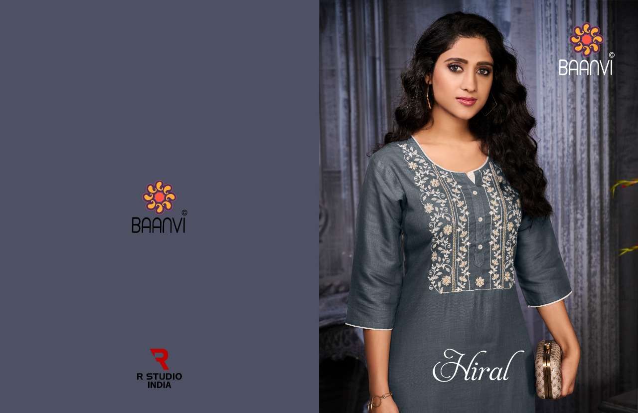 R STUDIO BAANVI HIRAL VOL 1 NAMO SLUB ASTONISHING LOOK KURTI CATALOG