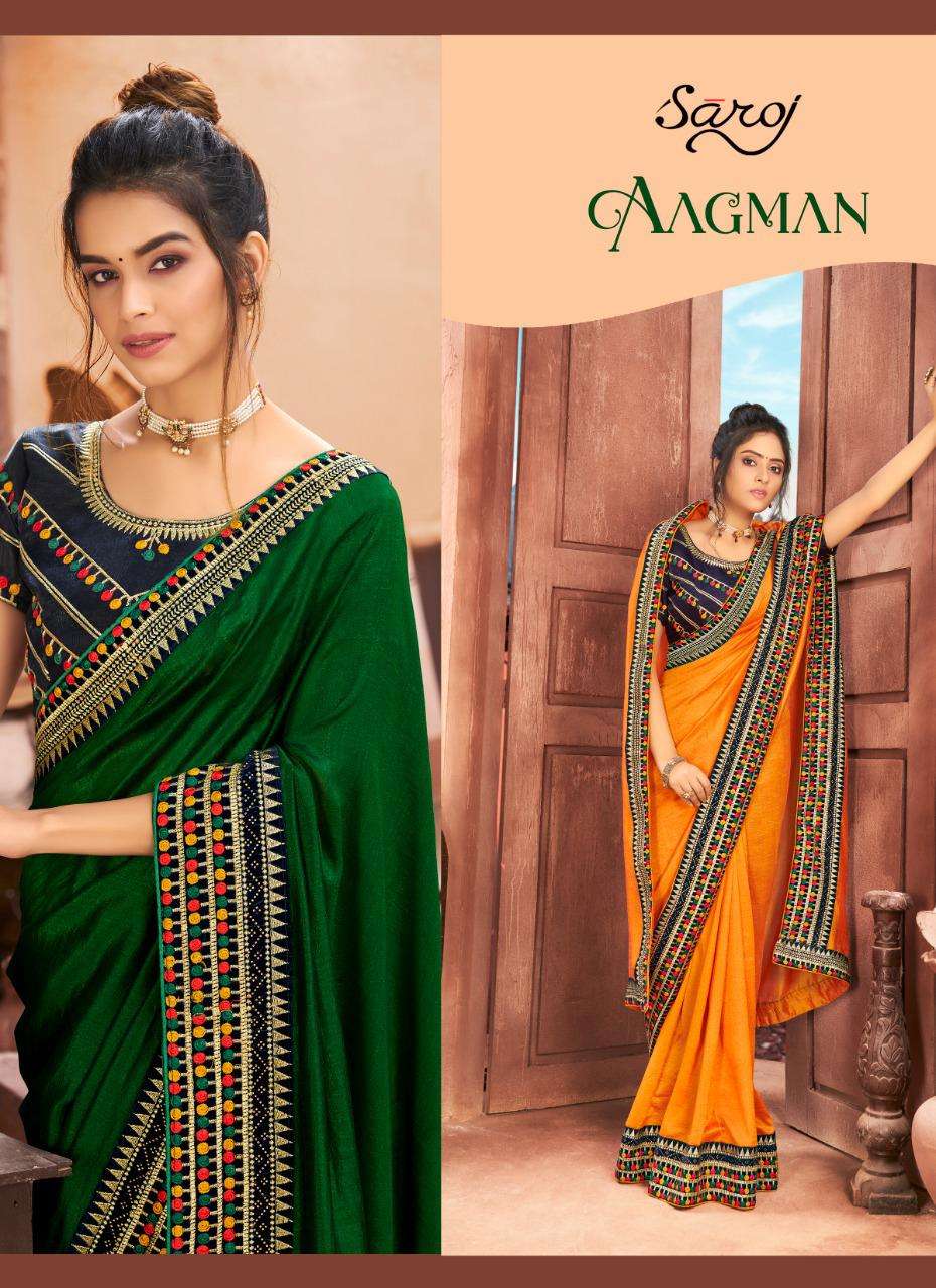 SAROJ SAREE AAGMAN VICHITRA SILK ASTONISHING SAREE CATALOG