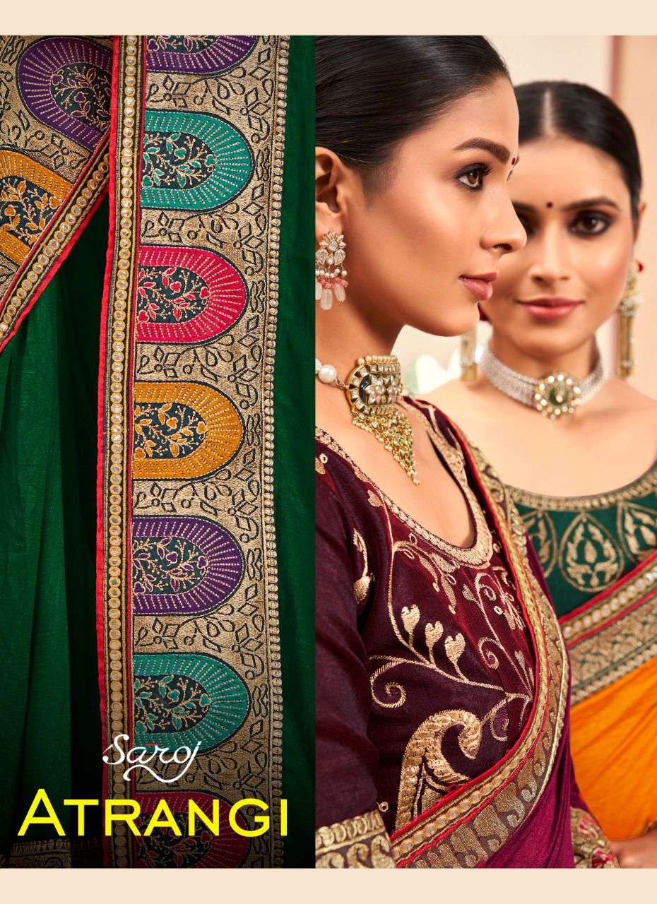 SAROJ SAREE ATRANGI VICHITRA SILK GORGEOUS LOOK SAREE CATALOG