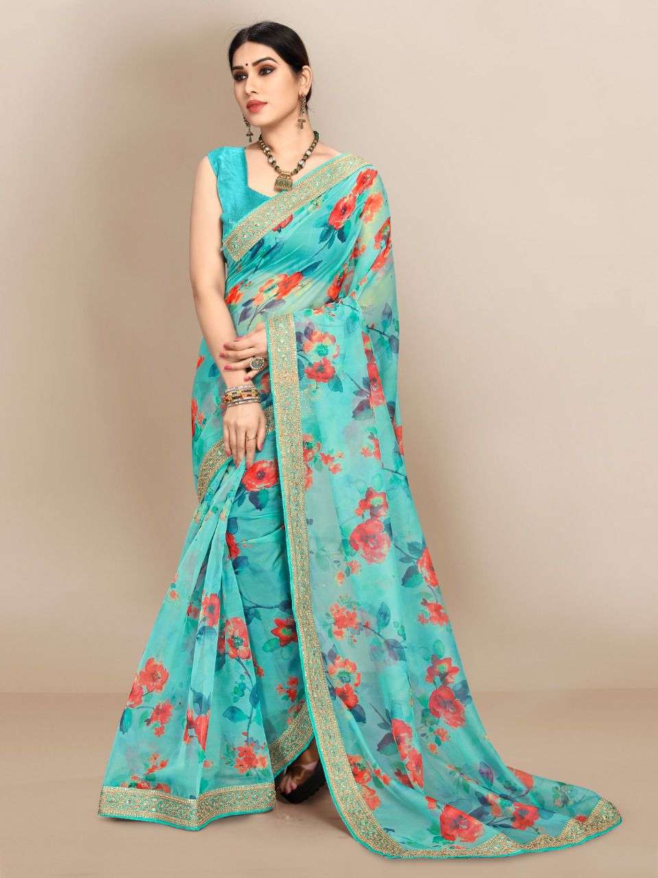 VIVERA INTERNATIONAL SLYVIE 5 ORGANZA ATTRECTIVE COLOURS SAREE CATALOG