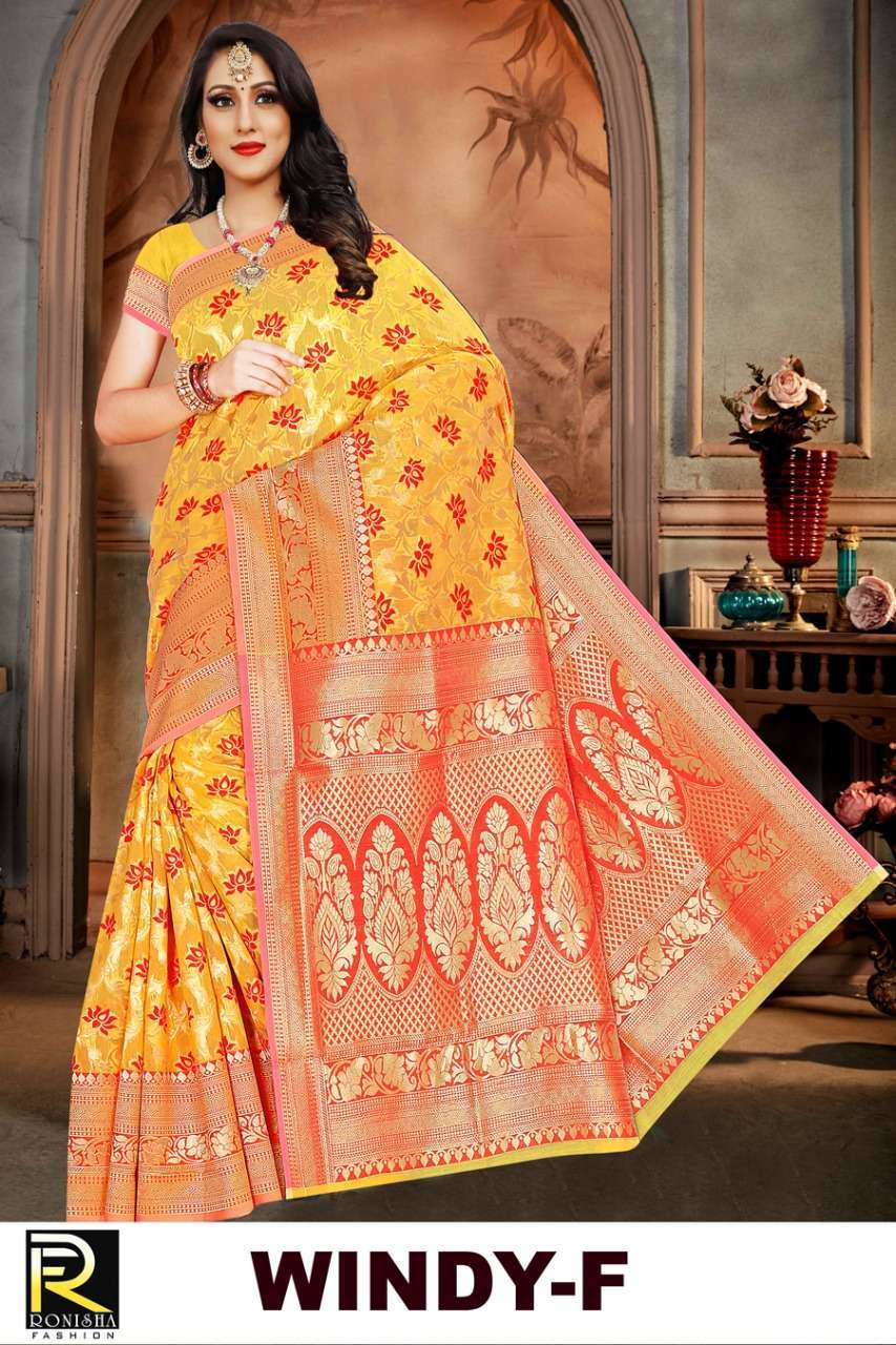 WINDY BY RANJNA SAREE FORMAL WEAR COTTON SILK WEAVING SAREE COLLCTION