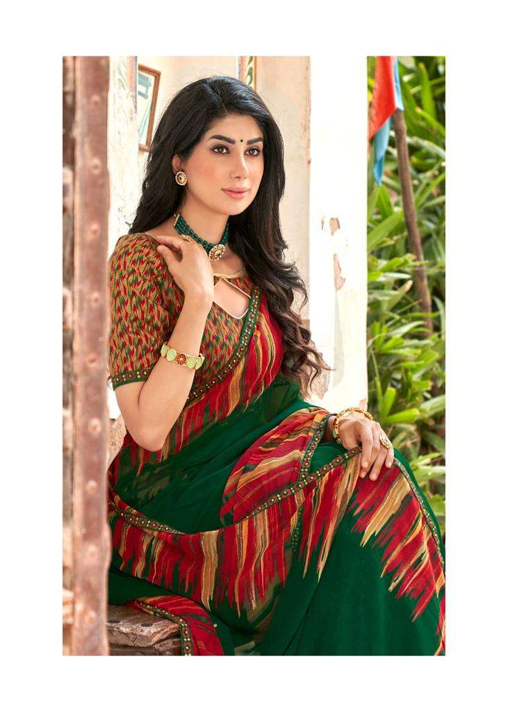 LT KASHVI CREATION DARSHINI GEORGETTE CATCHY LOOK SAREE CATALOG