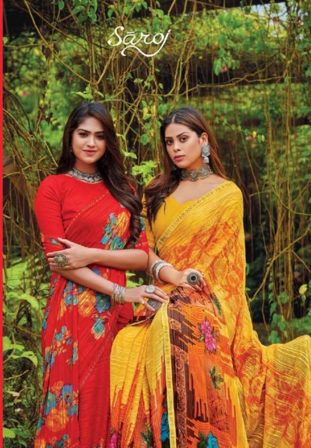 SAROJ SAREE INSTAGRAM GEORGETTE EXCLUSIVE PRINT SAREE CATALOG