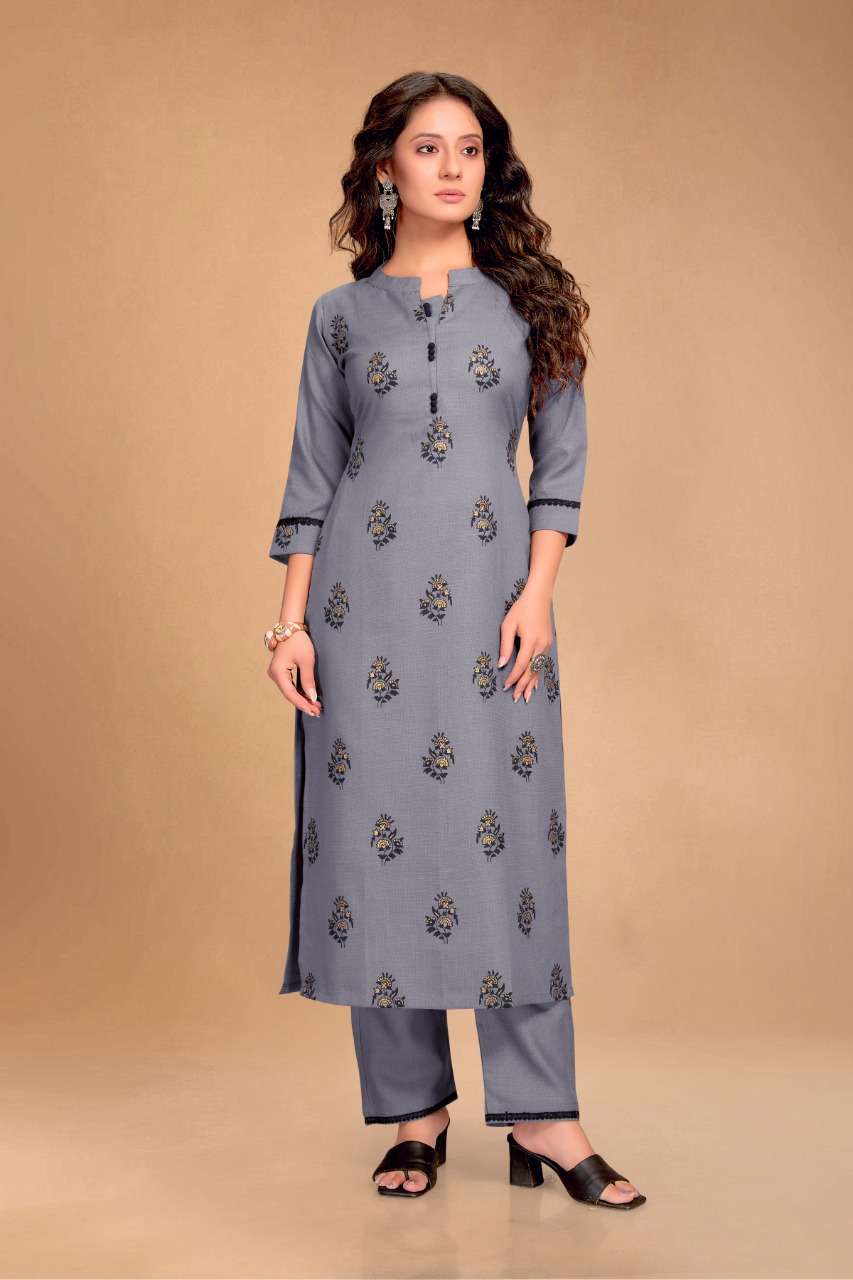 CHANNEL 9 SKU 006 TO 009 COTTON EXCLUSIVE PRINT KURTI WITH BOTTOM SIZE SET