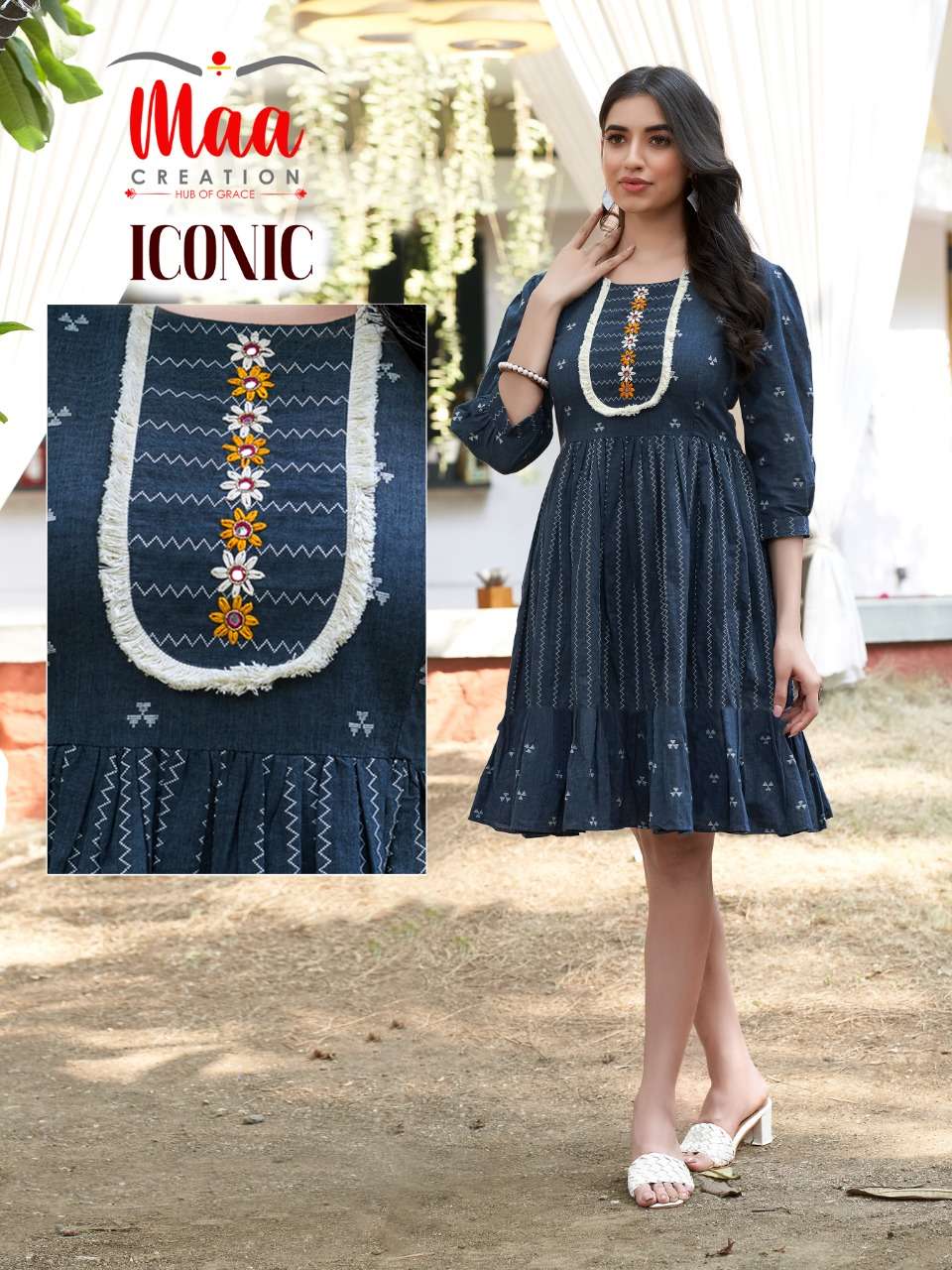 MAA CRAETION ICONIC COTTON DECENT LOOK KURTI SINGLE